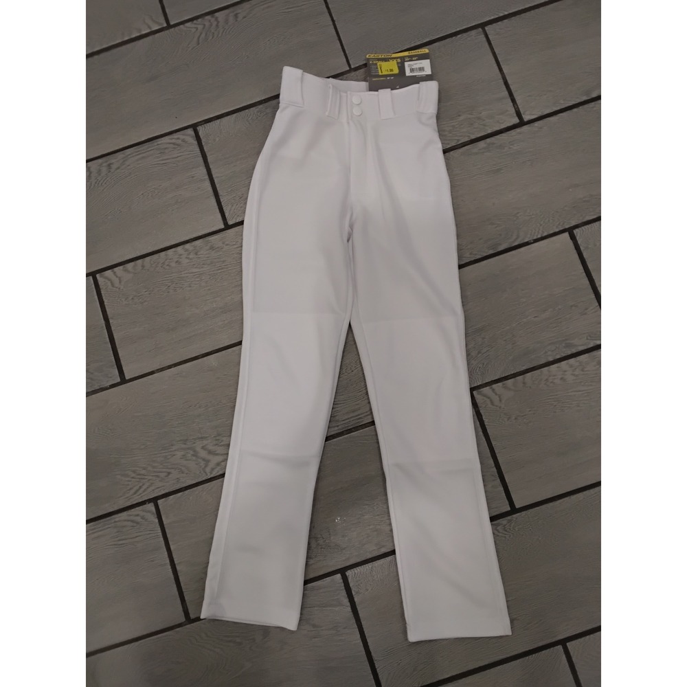 New Easton Youth Baseball Softball Pants White YXS Elastic Waistband